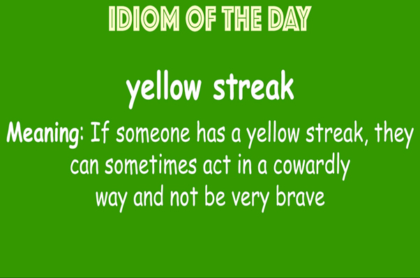 A yellow streak