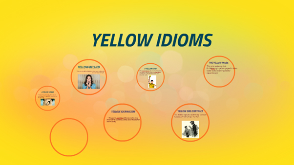 اصطلاحات مرتبط با رنگ زرد در زبان انگلیسی